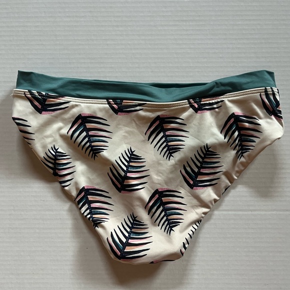 Patagonia bikini bottoms leaf print cream Shell Seeker Palms of my Heart - Picture 3 of 7